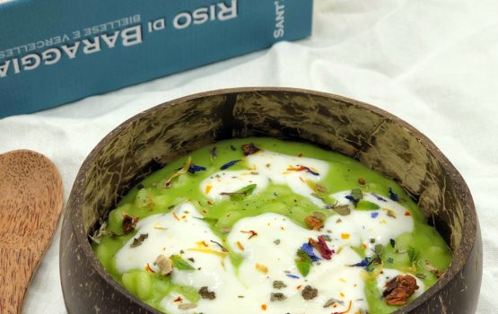 risotto kefir piselli menta